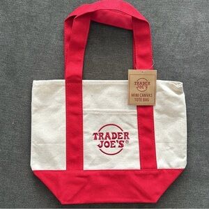 Trader Joe's Red Mini Canvas Tote